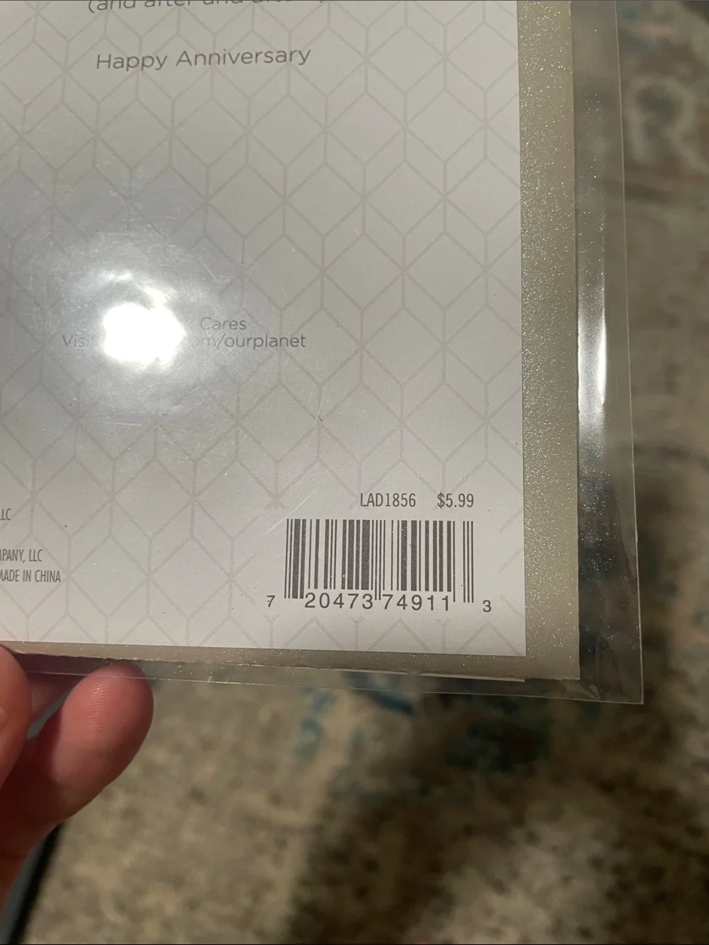 🖤5/$25 new hallmark greeting card silver envelope crystal glitter